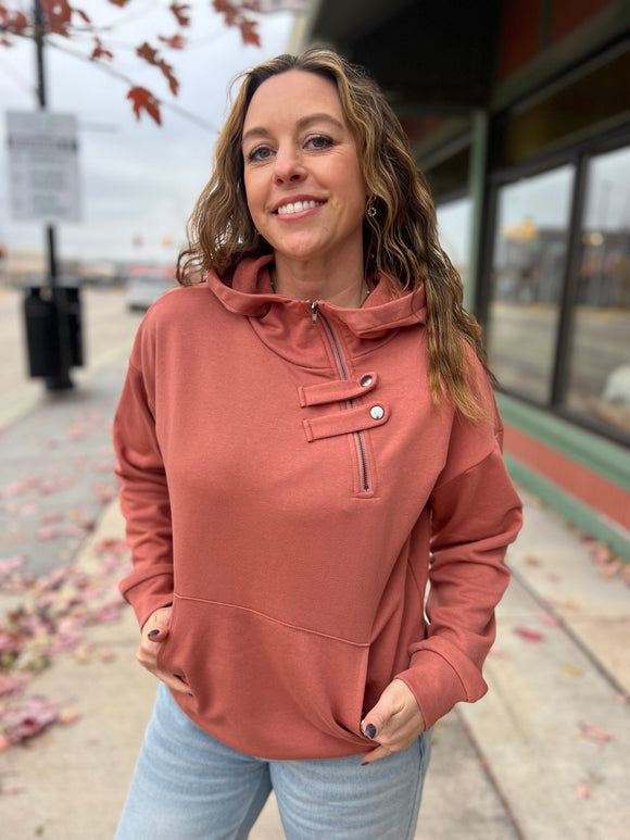 French Terry 1/2 Zip Hoodie