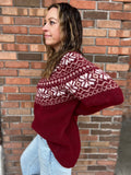 Snowflake Pattern Knit Sweater