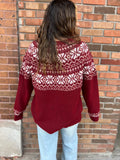 Snowflake Pattern Knit Sweater