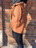 Faux Suede Wrap Skort