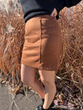 Microsuede Mini Skirt