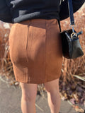 Microsuede Mini Skirt