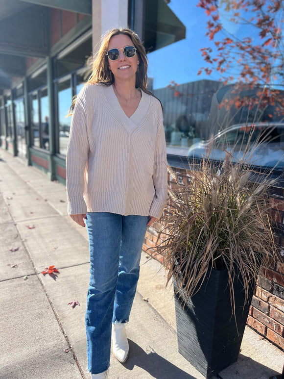 V Neck Pullover Sweater