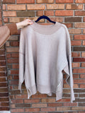Exposed Seam Two Tone Sweater