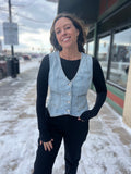 Button Down Denim Vest