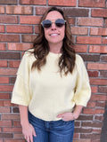Crew Neck Short Sleeve Sweater