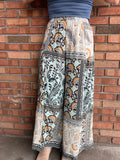 Boho Paisley Wide Leg Pants
