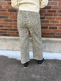 Leopard Print Loose Pull On Jeans