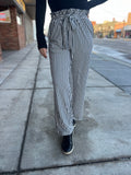 Striped High Waist Tie Pants