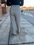 Striped High Waist Tie Pants