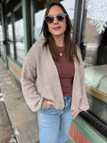 Cropped Open Cardigan