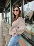 Cropped Open Cardigan
