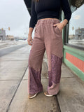 Mineral Washed Patchwork Pants