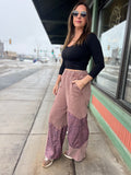 Mineral Washed Patchwork Pants
