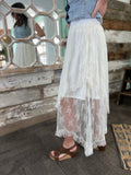 Lace Cascading Tiered Maxi Skirt