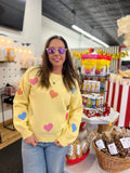 Puff Heart Long Sleeve Crewneck