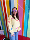 Puff Heart Long Sleeve Crewneck