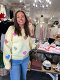 Puff Heart Long Sleeve Crewneck