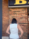 Basic Ribbed Sleeveless Crew Neck