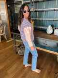 Striped Terry Pullover