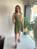 Sleeveless Pocket Mini Dress