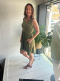Sleeveless Pocket Mini Dress