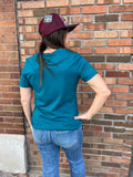 Toothpick Stripe Short Sleeve Top