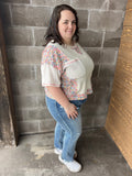 Thermal Gauze Floral Mix Print Top