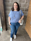 Bamboo Ruffle Sleeve Top