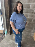 Bamboo Ruffle Sleeve Top