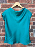 Solid Satin Cowl Top