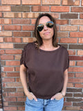 Boatneck Half Sleeve Crop Top