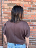 Boatneck Half Sleeve Crop Top