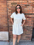 Short Sleeve Sweatshirt Mini Dress