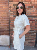 Short Sleeve Sweatshirt Mini Dress