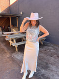 Satin Midi Skirt