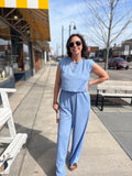 Tie Back Wide Leg Jumpsuit