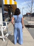 Tie Back Wide Leg Jumpsuit