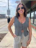 Crochet Knit Sweater Vest