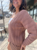 Cropped Open Cardigan