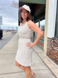 Sleeveless Striped Mini Dress