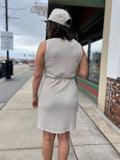 Sleeveless Striped Mini Dress