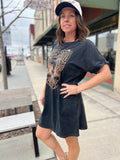 Free Bird Mineral Graphic Dress