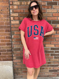 USA Flag Mineral Washed Graphic Dress