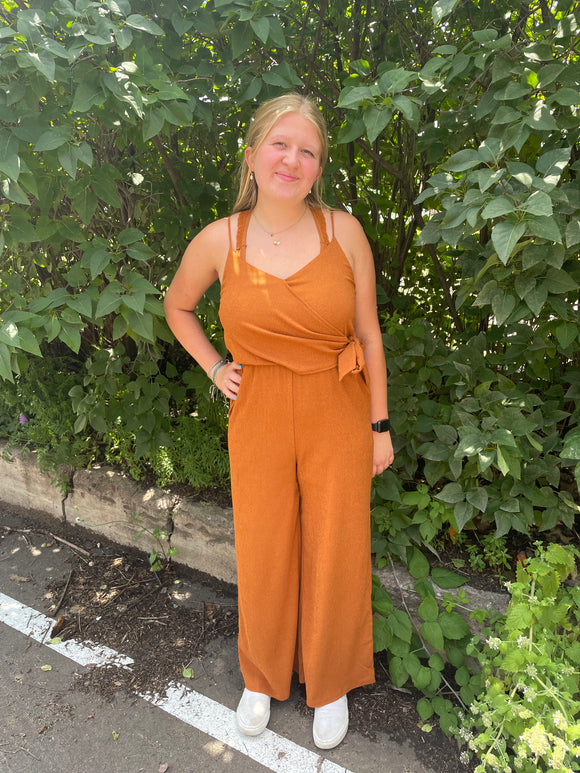 Spaghetti Strap Surplice Jumpsuit