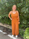 Spaghetti Strap Surplice Jumpsuit