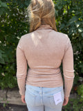 Ribbed Long Sleeve Mock Neck