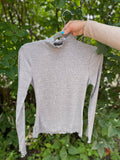Ribbed Long Sleeve Mock Neck