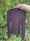 Ribbed Long Sleeve Mock Neck