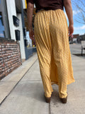 Tie Waist Printed Wide Leg Pants